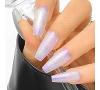 Sethexy Cat Eye Gradient Handmade Press On Nails Purple Long Coffin Glossy False Nails with Design 20PCS Full Cover Art Fake Nail for Women and Girls (1)