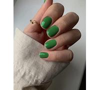 Sethexy Short Square Green False Nails Glossy Pure Color Collection Press on Nails 24Pcs Full Cover Acrylic Stick on Nails for Women and Girls