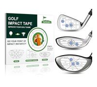 Seticek Golf Impact Tape Labels,High-Resolution Strike Stickers for Wood,Iron & Fairway Clubs,Self-Teaching Sweet Spot and Consistency Analysis,Useful Training Aid Improve Ball Striking(156pc)