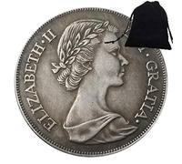 SeTing 1953 Great United Kingdom Old Coin - Crown British Coins World Coins - Commemorative Nickel Coins - Carved Art Gift for Friends+KaiKBax Bag Permanent Service