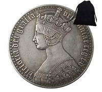 SeTing Antique Queen Victoria England Britain Coin Shilling Coin-UK Old Coin-Commemorative Coin World Coins - Uncirculated England Coins+KaiKBax Bag Permanent Service