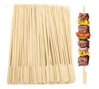 Setiya 200 Pcs Bamboo Skewers,Bamboo Skewers for Appetizers,Fruit Kababs, Barbecue Snacks, 25cm Wooden for Kebabs, Barbecue Kebabs for Buffets Party