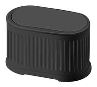 SETLNORA 1 Piece 4L Small Kitchen Compost Bin Stainless Steel Mini Garbage Can Countertop Trash Can Black
