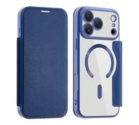 SETNGB Business-Style Magnetic Leather Flip Case for iPhone 18 17 Pro Max Magnetic Charging Protection Case,Dark Blue,for iPhone 14 Pro Max