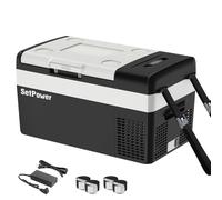 Setpower MC20 Electric Coolers for Vehicles AC/DC Car Refrigerator, 20L/21QT 12V Refrigerator Car Fridge Portable Freezer, Plug in Cooler for Truck RV SUV Van Travel Camping, Black