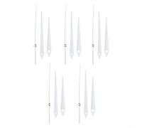 Sets Clock Hands Replacement Kit Aluminium Clock Repair Parts diys Wall Clock Mechanism Components Hour Minute Second Hand Set Quartz Clock Spares For Mending Vintage Restoration(White)