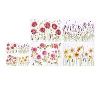 Sets of 4 Placemats with 4 Matching Coasters (Floral Harmony Placemat Coaster Set)
