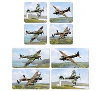 Sets of 4 Placemats with 4 Matching Coasters (Planes Placemats & Coaster Set)