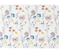 Sets of 4 Pressed Flowers Placemat Set, Floral Cork Backed Placemats, Kitchen Protector Mats for Decoration, Heat-Resistant Coating