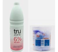 Sets Of Tru zone Cream Peroxide 6% 1000ml & Rapid Blue Hair Bleach 500G