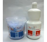 SETS OF TRUZONE CREAM PEROXIDE 6% (20 VOL) 1000ML & RAPID BLUE HAIR BLEACH 500GM by Truzone
