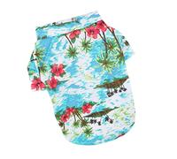 Sets Pet Shirt Small Dog Shirt Dog Tshirt Pet Costume Hawaii Outfits Hawaiian Dog Clothes Summer Shirts Dog Hat Puppy Cl (A S)
