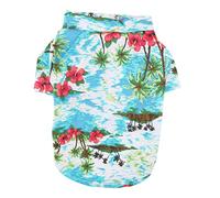 Sets Pet Shirt Small Dog Shirt Dog Tshirt Pet Costume Hawaii Outfits Hawaiian Dog Clothes Summer Shirts Dog Hat Puppy Cl (A M)