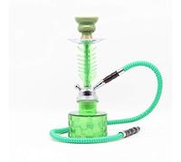 SETSCZY Hookah Set Large Double Pipe Hookah, Glass Hookah Hookah Set Large Arabic Double Hookah, Suitable for Families, Foreign Hotels, Bars, Clubs, Hotels,Green