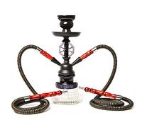 SETSCZY Shisha Hookah Narghile Pipe with 1 Hose,Oriental Hookah Set, Glass Circulation Filter,Arabian Water Pipe,Cafe Style Sheesha,Suitable for Party, Bar,Black