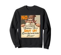 Setting boundaries, grumpy gnome, scroll, No Sweatshirt
