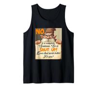 Setting boundaries, grumpy gnome, scroll, No Tank Top