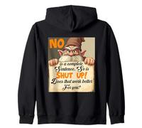 Setting boundaries, grumpy gnome, scroll, No Zip Hoodie