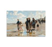 Setting Out to Fish By John Singer Sargent Painter Artwork Poster Decorative Painting Canvas Wall Art Living Rooms Bedroom Painting 16x24inch(40x60cm)