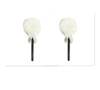 Setting Powder Puff, Lollipop Shape Loose Body Puffs, Body Powder Puff with Stick Handle, Soft Cosmetic Makeup Puffs for Large Face Girls Women, Face Cleaning Makeup (2PCS-White)