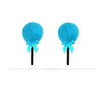 Setting Powder Puff, Lollipop Shape Loose Body Puffs, Body Powder Puff with Stick Handle, Soft Cosmetic Makeup Puffs for Large Face Girls Women, Face Cleaning Makeup (2PCS-Blue)