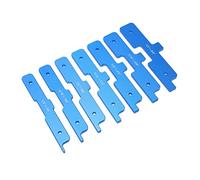 Setup Bars, 7Pcs Gauge Block Set, Aluminum Alloy Clear Scale Woodworking Measuring Block Blue for Router Table Saw Accessories and Angle, Hardware