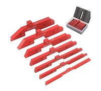 Setup Blocks Height Set 7 Pieces Aluminium Alloy Red - Accurate Table Saw Accessories for Quick Blade Setup & Woodworking Precision