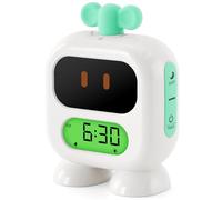 Seucasu Kids Alarm Clock, Grow Clock with Red Light Green Light, Nap Timer, Sleep Trainer for Toddlers, Child (Green)