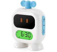 Seucasu Kids Alarm Clock, Grow Clock with Red Light Green Light, Nap Timer, Sleep Trainer for Toddlers, Child (Blue)