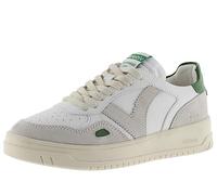 SEUL Retro Faux Leather & Split Womens Trainers Verde