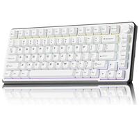 SEUNKWANG EWEADN GS75 Wireless Mechanical Keyboard ASMR, 75% Gaming Keyboard Gasket Hot Swappable Custom Keyboards with RGB, Knob, PBT Keycaps BT5.0/2.4G/USB-C Creamy Keyboards White