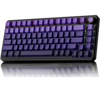 SEUNKWANG EWEADN GS75 Wireless Mechanical Keyboard ASMR, 75% Gaming Keyboard Gasket Hot Swappable Custom Keyboards with RGB, Knob, PBT Keycaps BT5.0/2.4G/USB-C Creamy Keyboards Purple