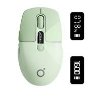 SEUNKWANG EWEADN Q1 Wireless Mouse, Bluetooth & 2.4G Silent Mouse Quiet Click with 3 DPI Levels, Battery & DPI Smart Display, 6 Button Small Portable Cordless Mice for Laptop/PC/Mac-Green