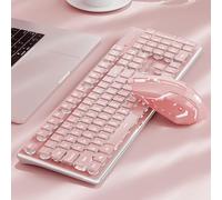 SEUNKWANG EWEADN V3 Wireless Keyboard and Mouse Single Backlit Metal Panel Bluetooth/2.4G Rechargeable Keyboard and Mouse Combo Silent Illuminated Full Size Cute Keyboards