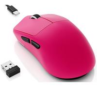 SEUNKWANG EWEAND X23 Pro Gaming Mouse, Tri-Mode 2.4G/USB-C/Bluetooth Wireless Mouse, PAW3311 Sensor, 12,000 DPI, 59g Lightweight, 1ms Ultra-Low Delay, Gaming & Computer Mouse for Laptop/PC/Mac-Pink