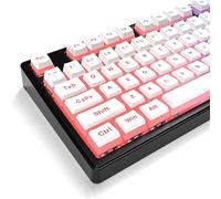 SEUNKWANG Pudding Keycap, PBT Keycaps 132 Keys Set Custom Keycap Set, Shine Through Keycaps OEM Profile, Universal Compatible for TH80-X F75 AK820 RT100 F99 Hi75 Keyboard-White