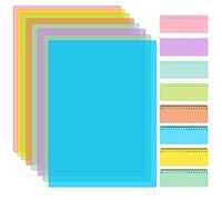 SEUNMUK 24 PCS A4 Coloured Overlays for Dyslexia, Dyslexia Reading Colour Overlay Ruler, Light Coloured Plastic Reading Guide Strips for Dyslexia, ADHD