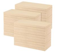 SEUNMUK 30 Pcs 100 x 40 x 6 mm Pine Wood Rectangle Board, Unfinished Wooden Blank Rectangle, Craft Wood Pieces for DIY Craft, Architectural Models, Staining, Cutting, Fretwork, Painting