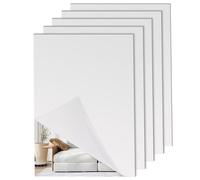 SEUNMUK 5 Pack Self Adhesive Mirror, 40 x 30 cm Non Glass 3mm Thick HD Acrylic Sheet, Plastic Sticky for Bedroom, Living Room, Hallway Decoration