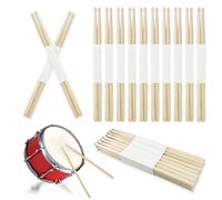 Seuqhck 12 Pairs Classic Maple Wood Drumsticks, 7A Musical Tear Drop Tip Drum Sticks for Jazz, Adults, Beginners, Family Gatherings, Music Studios