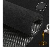 Seuqhck Oil Spill Mat, 64 x 32 Inch Garage Floor Mat Heavy Duty Absorbent Oil Pad for Under Car with Rubber Backing Protects for All Types of Spills, Black, Black