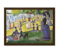 Seurat Sunday Afternoon La Grande Jatte Painting Artwork Framed Wall Art Print A4 Artery8 Brown One Size