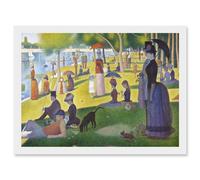 Seurat Sunday Afternoon La Grande Jatte Painting Artwork Framed Wall Art Print A4 Artery8 White One Size