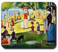 Seurat: Sunday In The Park Mouse Mat Non-Slip Rubber Base Mouse Pad Comfortable Mousepad For Laptop Home Computer 25X30Cm