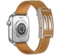 SEURE Leather Strap for Apple Watch B-shaped Double Magnetic Clasp Elegant Compatible with 42 mm 41 mm 40 mm 38 mm 44 mm 45 mm 46 mm Replacement Strap Made of Genuine, Series 10-1 & SE, Premium