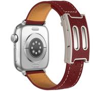 SEURE Leather Strap for Apple Watch B-shaped Double Magnetic Clasp Elegant Compatible with 42 mm 41 mm 40 mm 38 mm 44 mm 45 mm 46 mm Replacement Strap Made of Genuine, Series 10-1 & SE, Premium