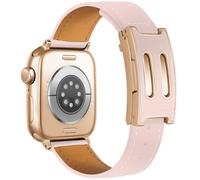 SEURE Leather Strap for Apple Watch B-shaped Double Magnetic Clasp Elegant Compatible with 42 mm 41 mm 40 mm 38 mm 44 mm 45 mm 46 mm Replacement Strap Made of Genuine, Series 10-1 & SE, Premium