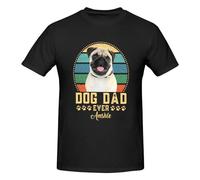 SEURGRY Best Dog Dad Photo Shirt Personalized Custom Men Short Sleeve Fathers Day T-Shirt Birthday Gifts for Papa Dog Lovers