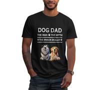 SEURGRY Dog Dad The Man The Myth The Snack Dealer Shirt Personalized Men Fathers Day T-Shirt Birthday Gifts for Dog Lover
