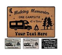 SEURGRY Making Memories One Campsite At A Time Personalized Camping Doormat - Custom Camper Farmhouse Floor Mats Front Indoor Outdoor Entrance Decorative Mat Rug House Warming Gift